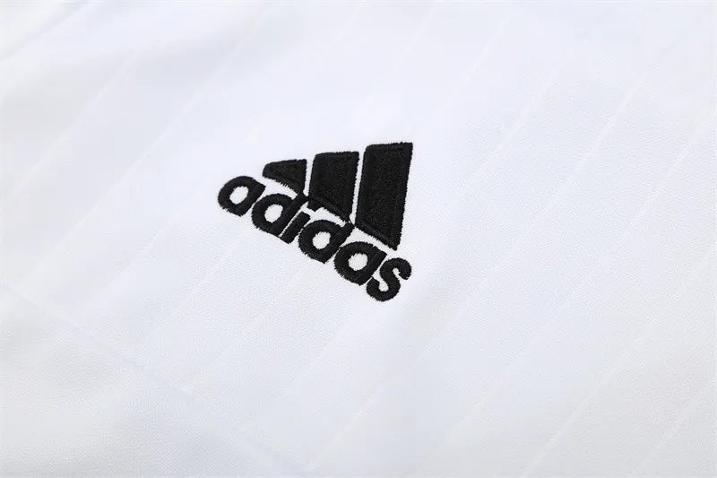 15-16 Real Madrid White Retro Training Suit - Top Only