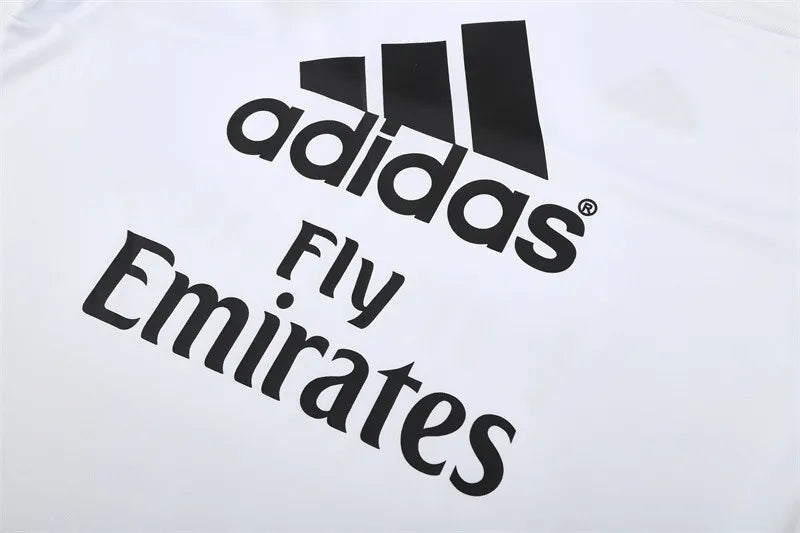 15-16 Real Madrid White Retro Training Suit - Top Only