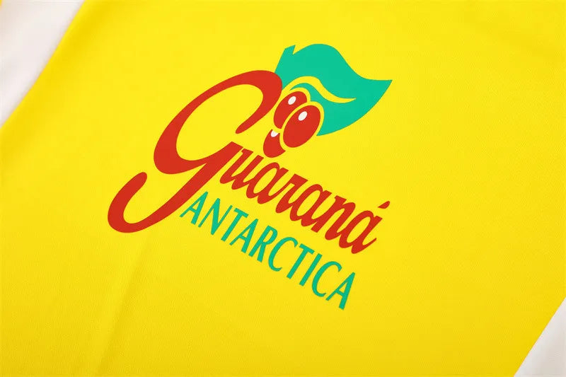 2002 Brazil Yellow Retro Training Suit - Top Only