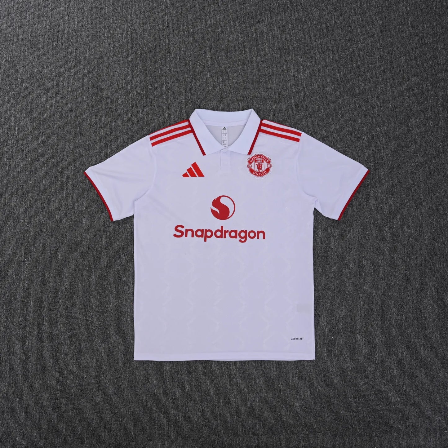 Manchester United White Polo Kit 25-26