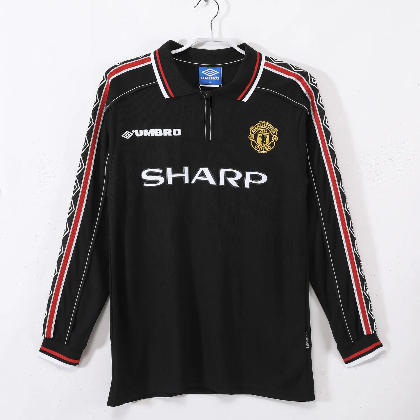 Manchester United Black Long Sleeve Kit Retro 98-99