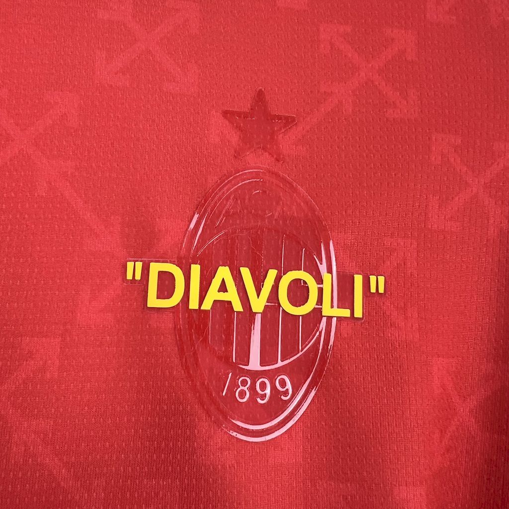 AC Milan x OFF WHITE RED 2025 Fan