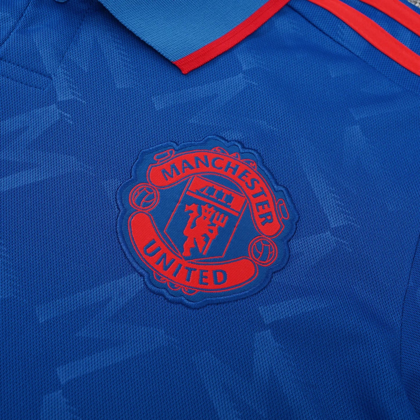 Manchester United Blue Polo Kit 25-26