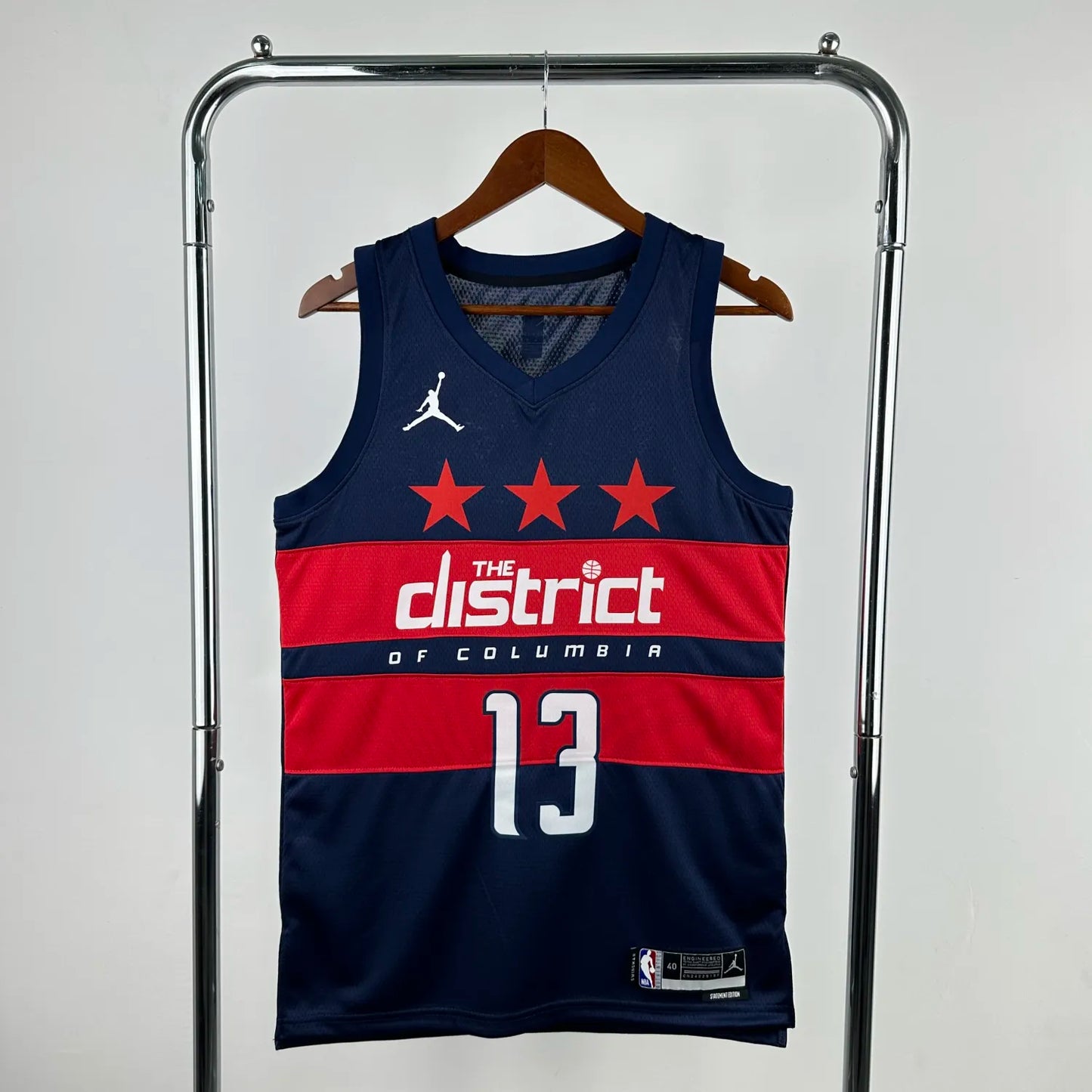 Poole#13 Washington Wizards 2025 NBA Blue Kit