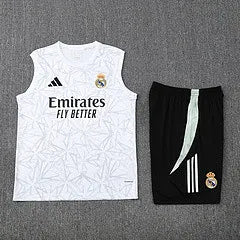 25-26 Real Madrid White Vest Training Suit