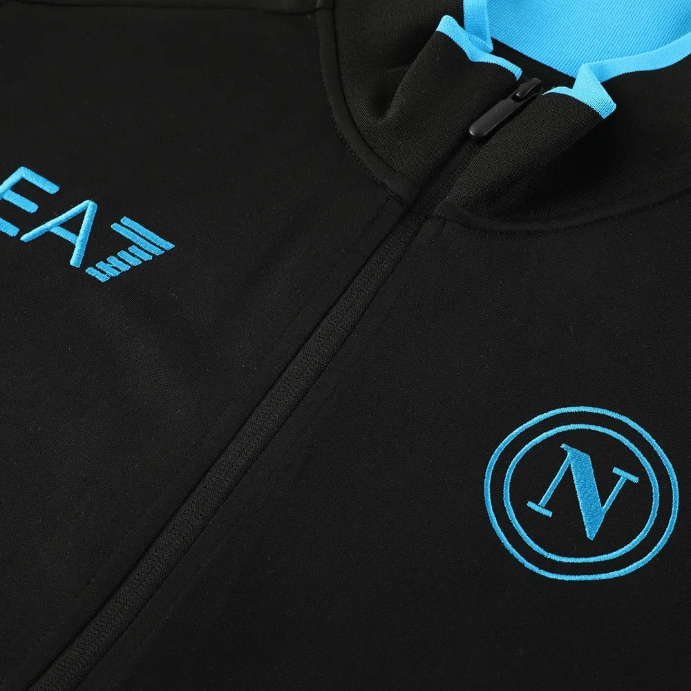 23-24 Napoli Black Jacket Tracksuit