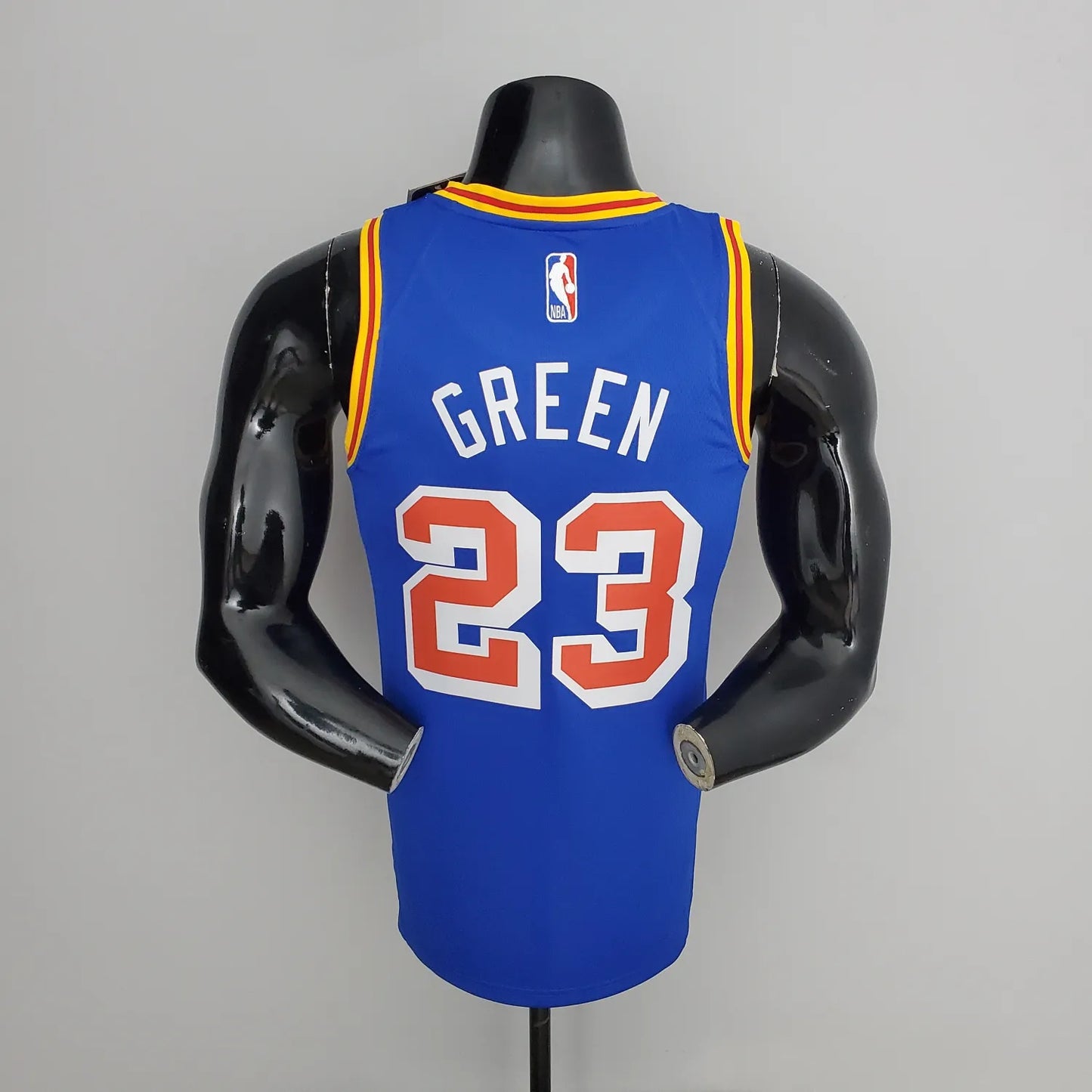 75th Anniversary Green#23 Warriors Vintage Blue NBA Jersey