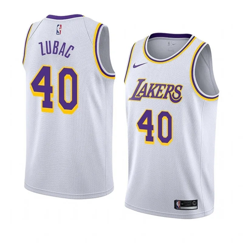 Lakers Retro Round Neck Hot Pressed Jersey