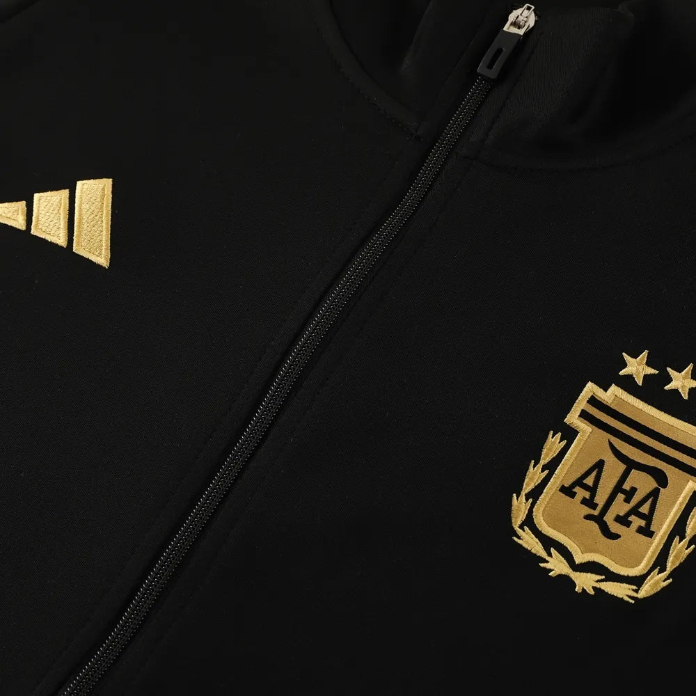 2024 Argentina Black Jacket Tracksuit