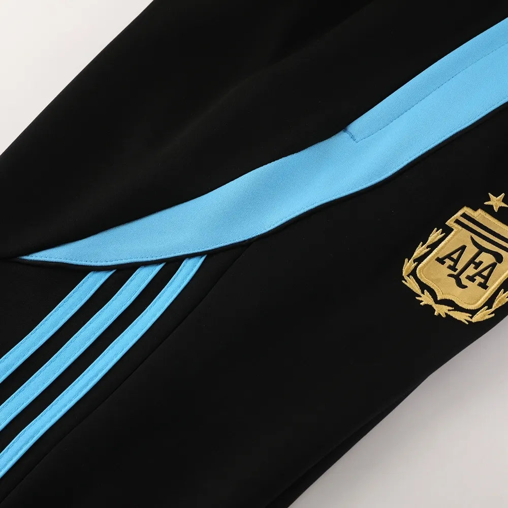 2024 Argentina Black Jacket Tracksuit