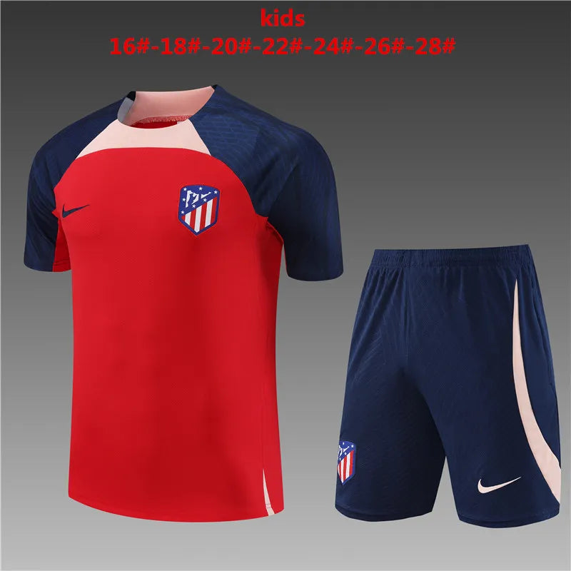 23-24 Atletico Madrid Short Sleeve Training Suit