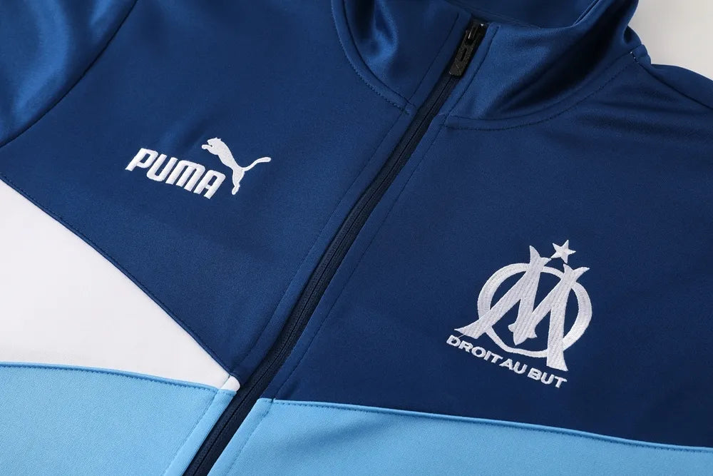 24-25 Olympique Marseille Blue Jacket Tracksuit