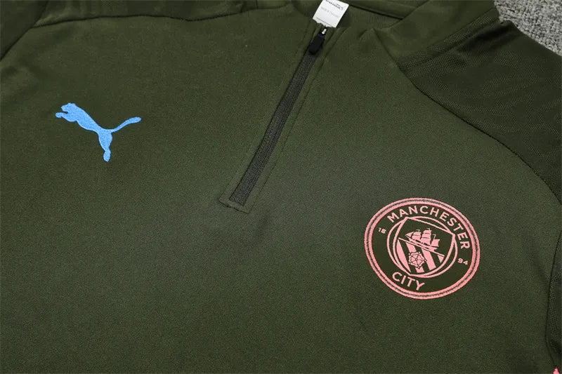 24-25 Manchester City Army Green Training Suit