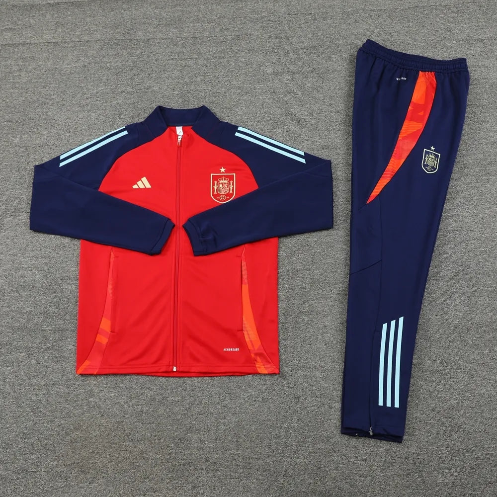 2024 Spain Red Jacket Tracksuit