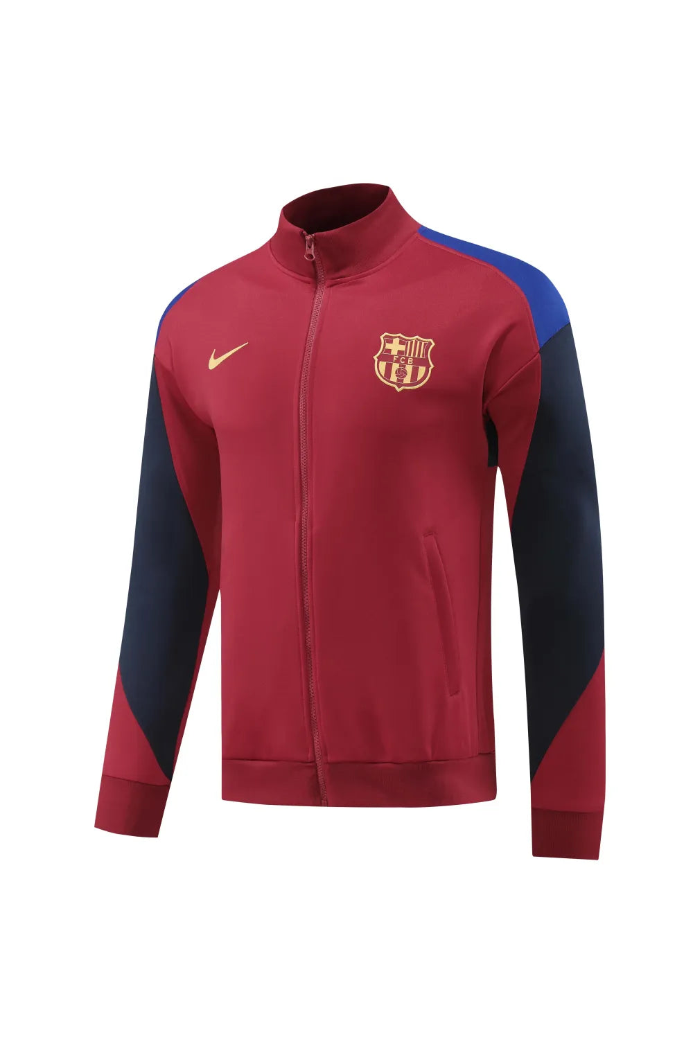 24-25 Barcelona Red and Dark Blue Jacket Tracksuit