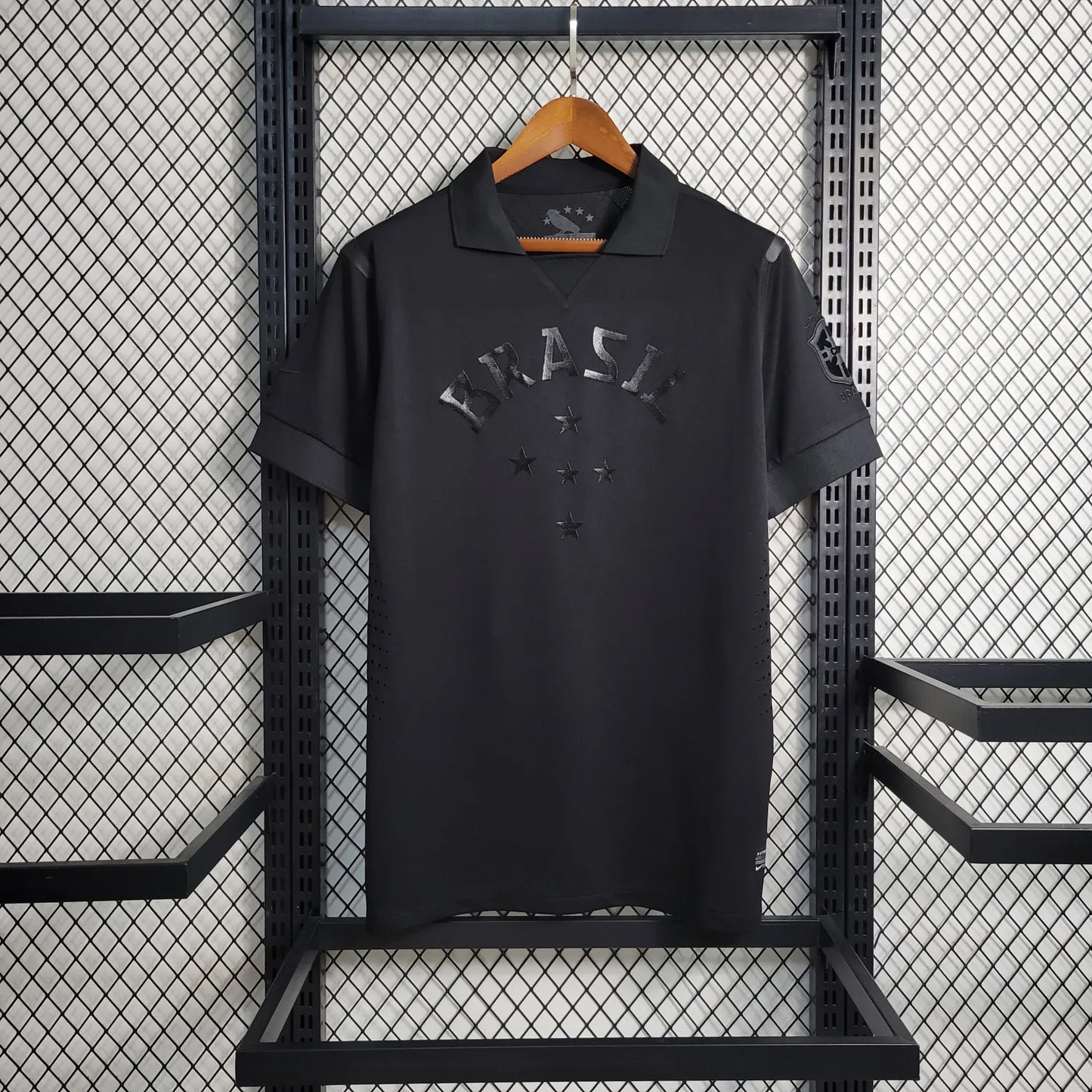 2013 Brazil Black Retro Jersey