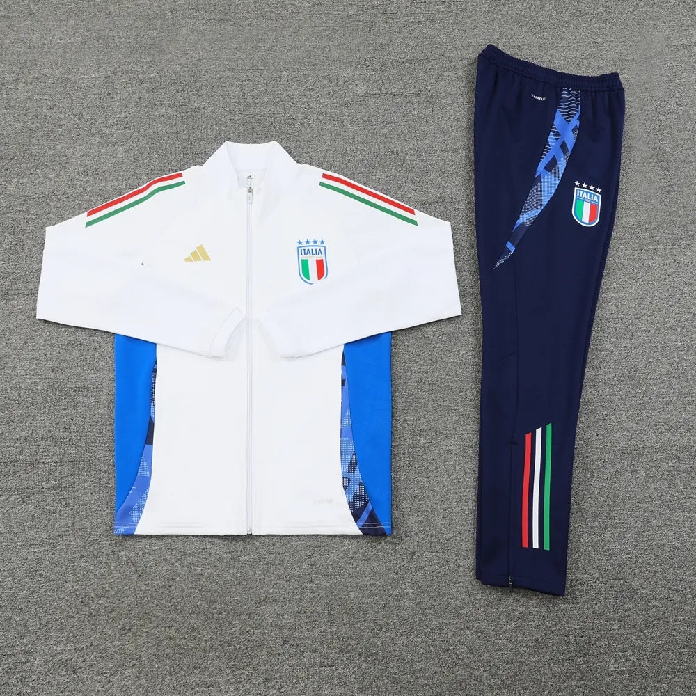 2024 Italy White Jacket Tracksuit