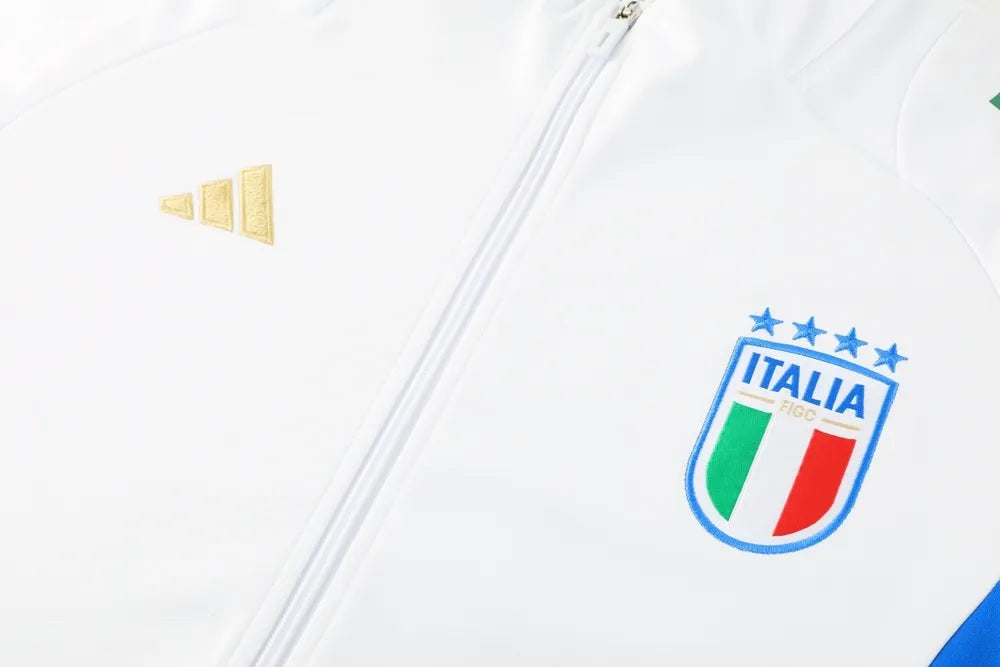 2024 Italy White Jacket Tracksuit