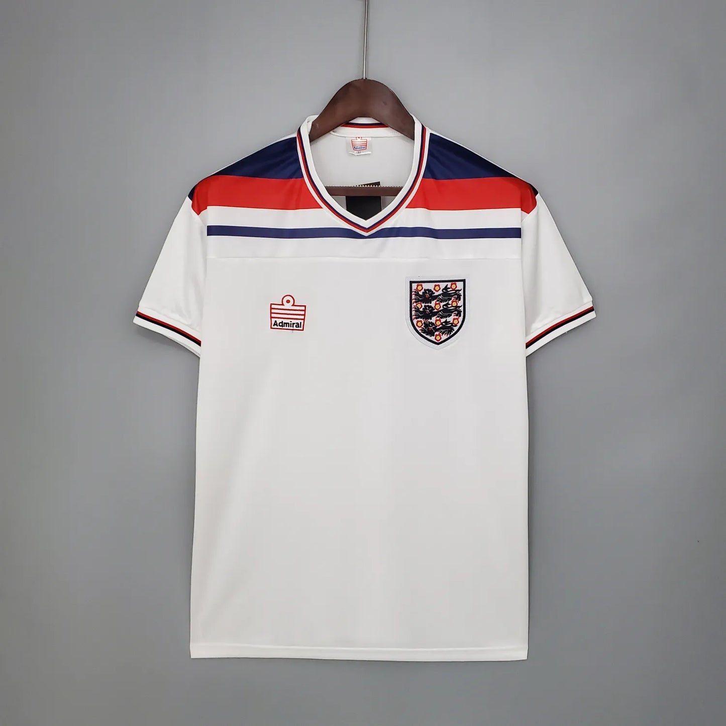 1982 England Home White Retro Jersey