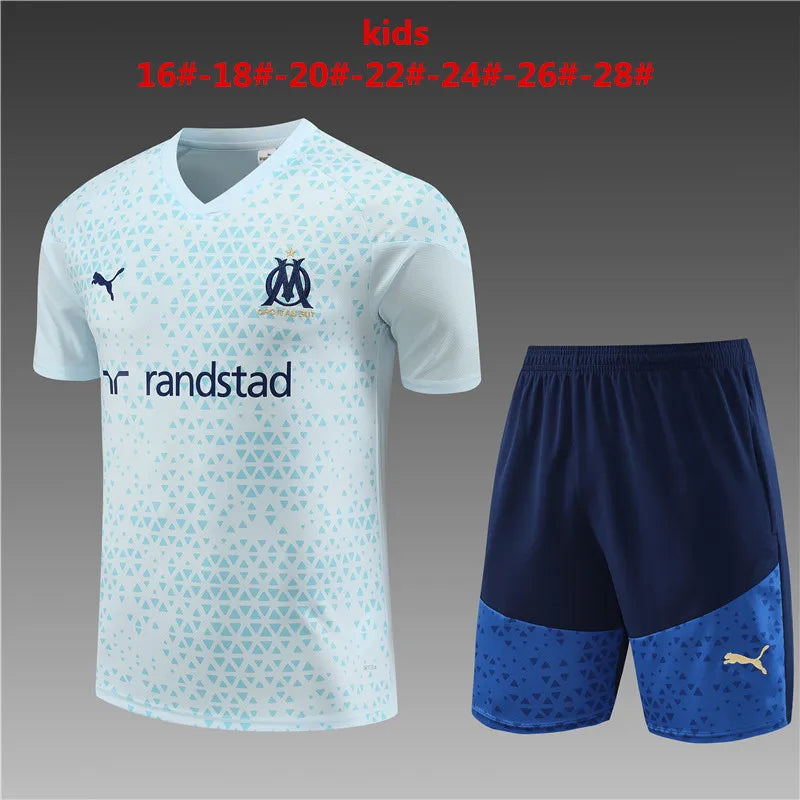 23-24 Olympique Marseille Training Short Sleeve Suit