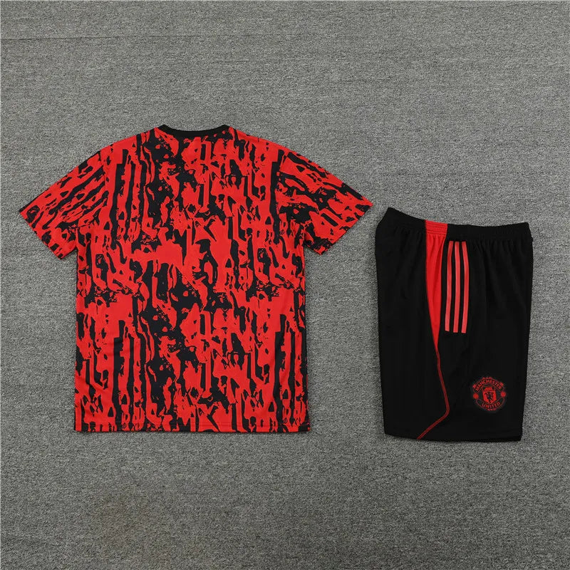 23-24 Manchester United Camouflage Training Short Sleeve Suit