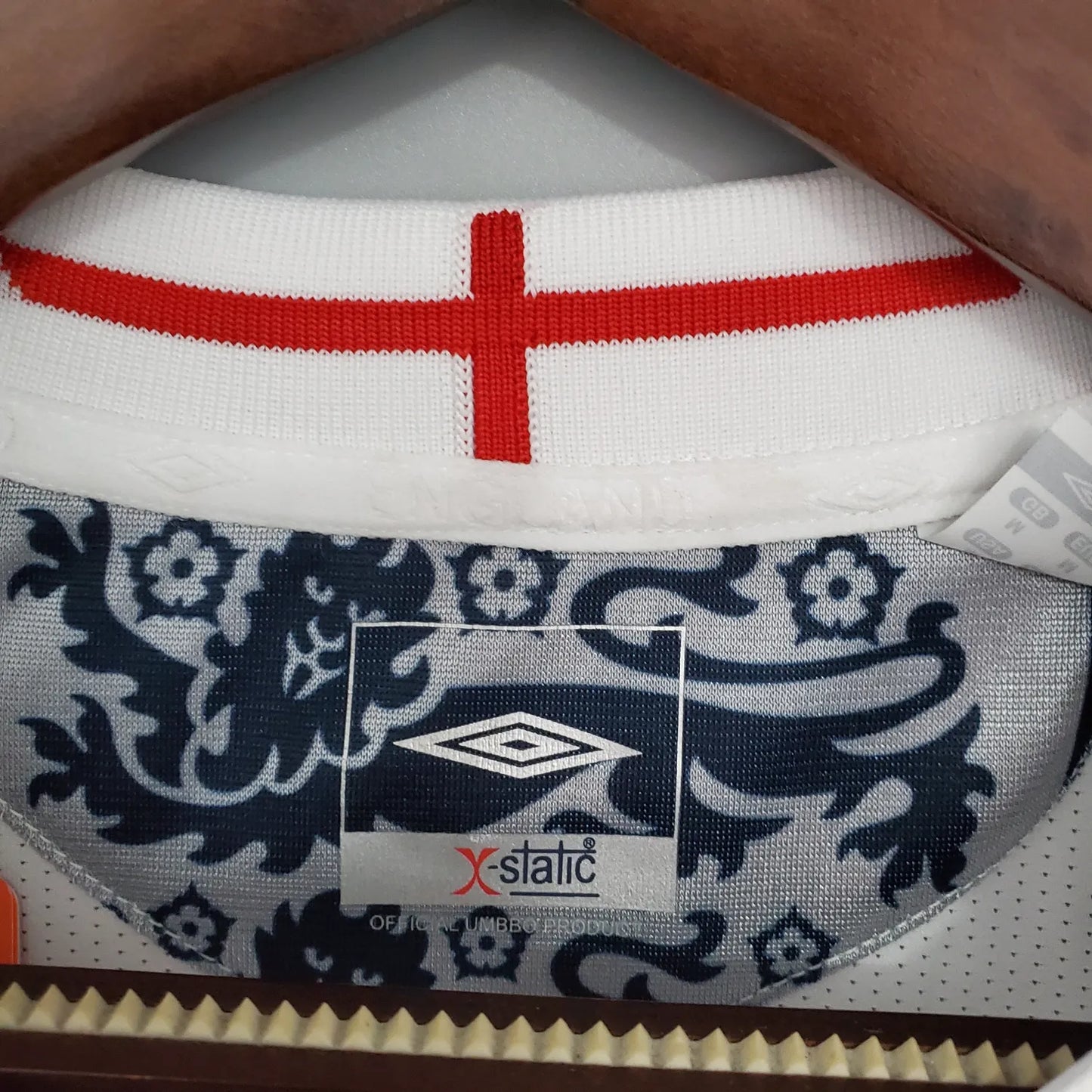 2006 England Home White Retro Jersey