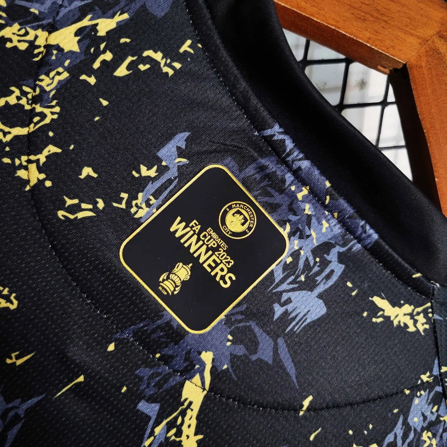 23-24 Manchester City Black and Gold Jersey
