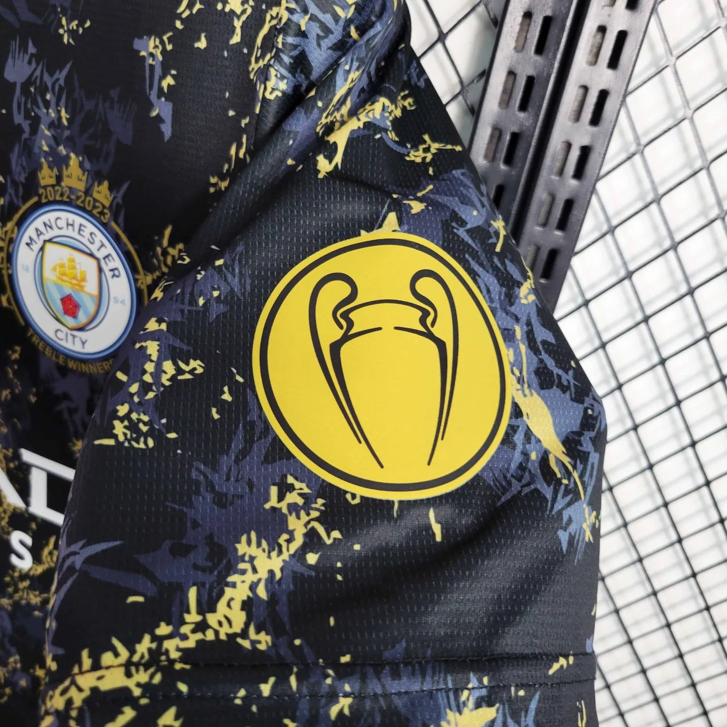 23-24 Manchester City Black and Gold Jersey