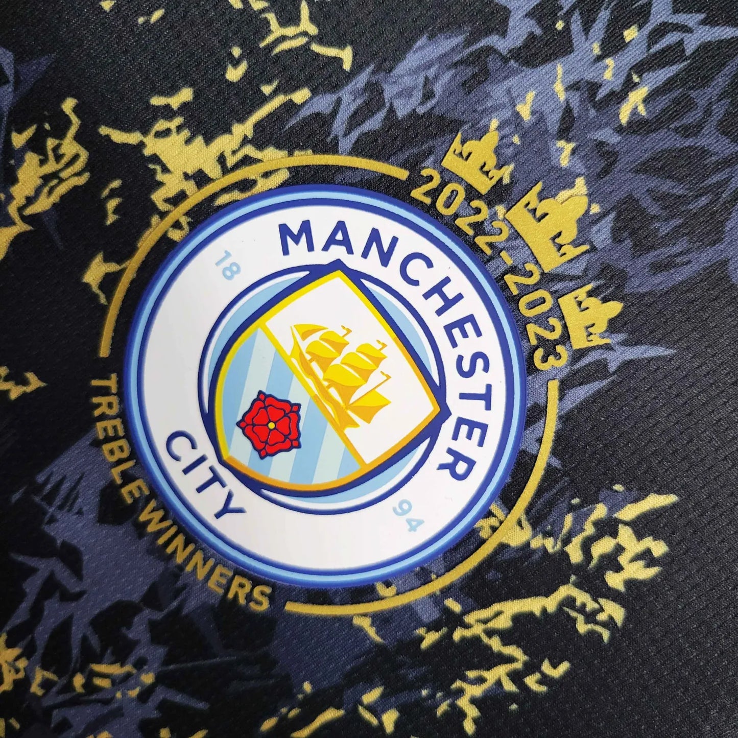 23-24 Manchester City Black and Gold Jersey