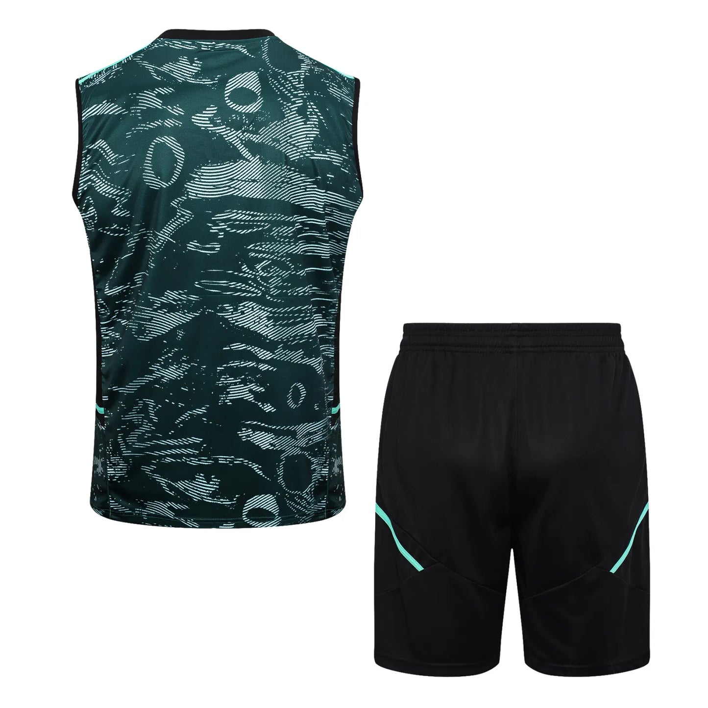23-24 Real Madrid Green Training Vest Suit
