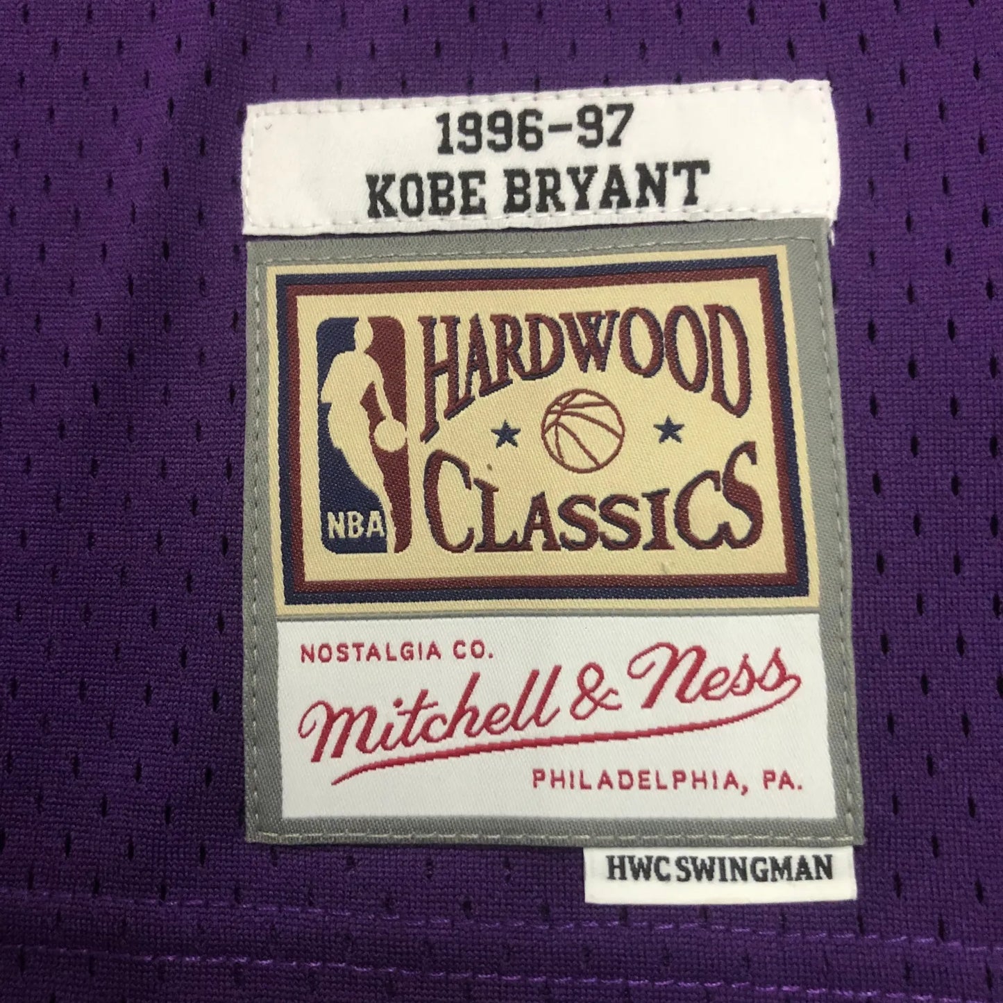 M&N 96-97 Lakers SW Purple 8# Bryant