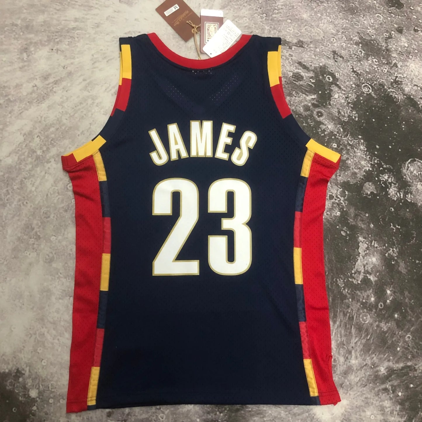 M&N 08-09 Cleveland Cavaliers SW Blue 23# JAMES