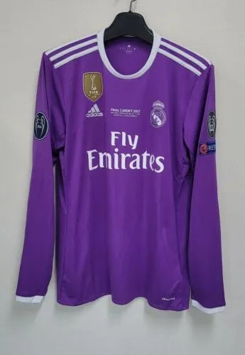 16-17 Real Madrid Away Retro Long Sleeve Jersey