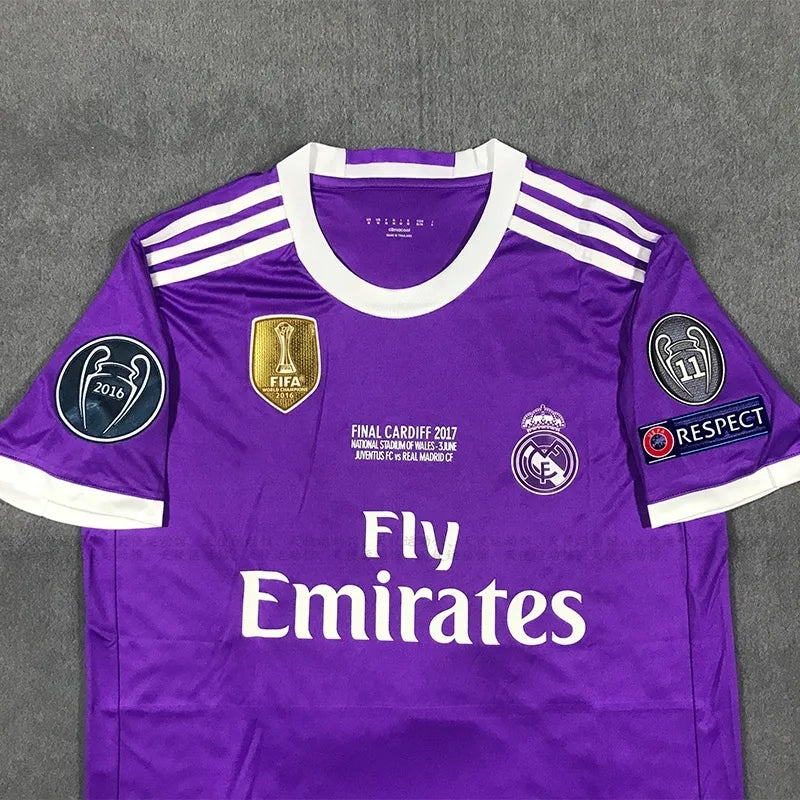 16-17 Real Madrid Away Retro Long Sleeve Jersey