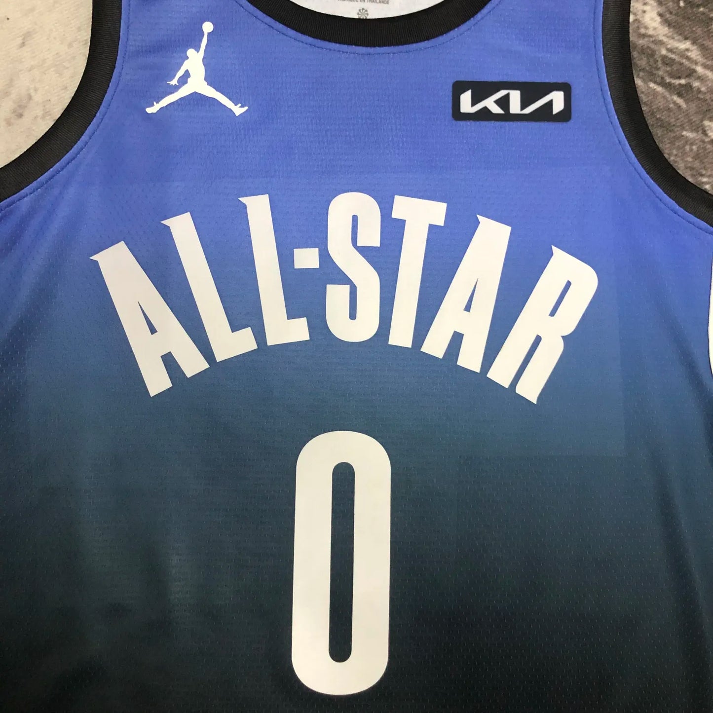 2023 NBA All Star Blue 0#HALIBURTON Hot Pressed Jersey