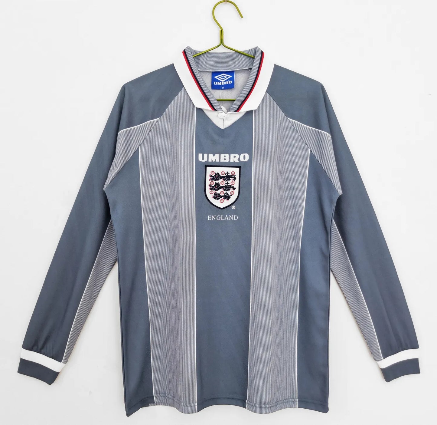 1996 England Away Retro Long Sleeve Jersey