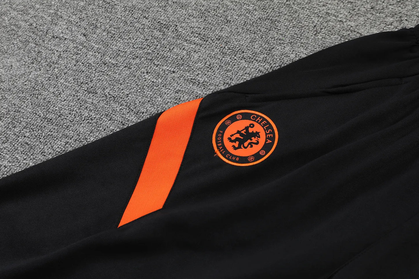 Chelsea POLO kit black orange green Short Sleeve Suit