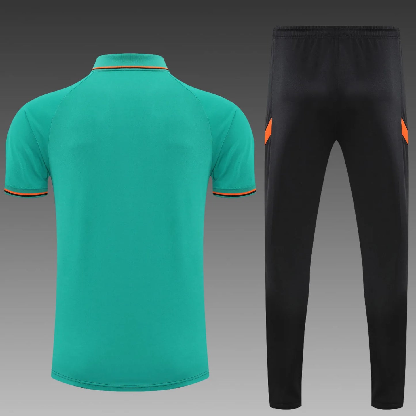Chelsea POLO kit black orange green Short Sleeve Suit