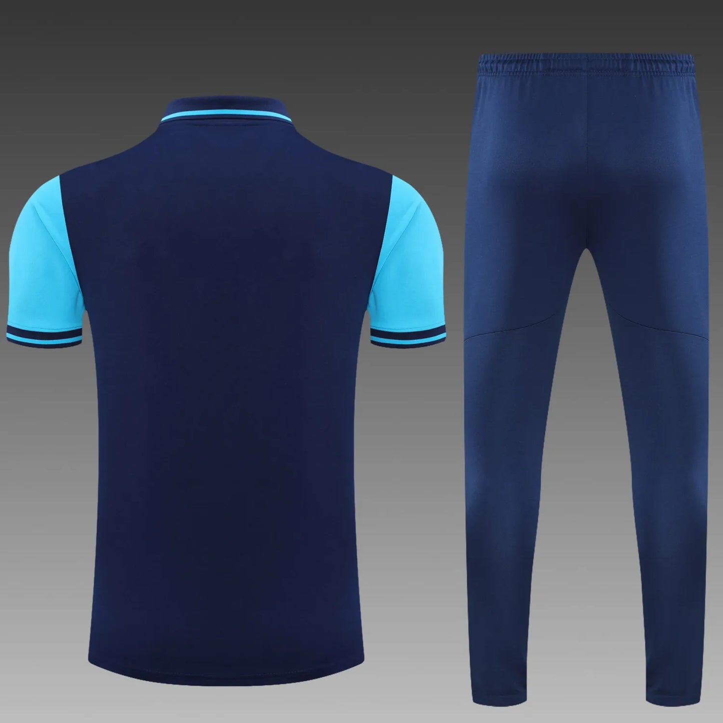 Marseille POLO kit royal blue Short Sleeve Suit