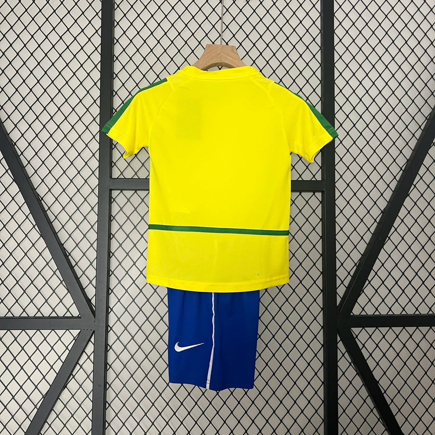 Retro 2002 Brazil Home Kids Kit