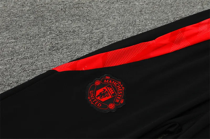 24-25 Manchester United Red and Black Training Suit