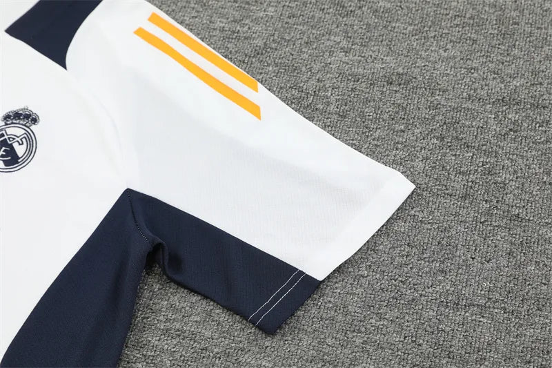 24-25 Real Madrid White Short Sleeve Training Suit
