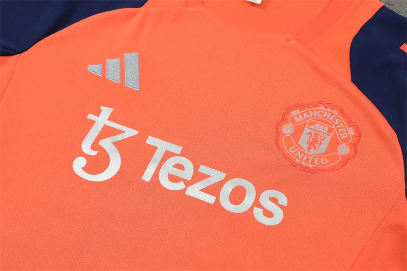 24-25 Manchester United Orange Short Sleeve Training Suit