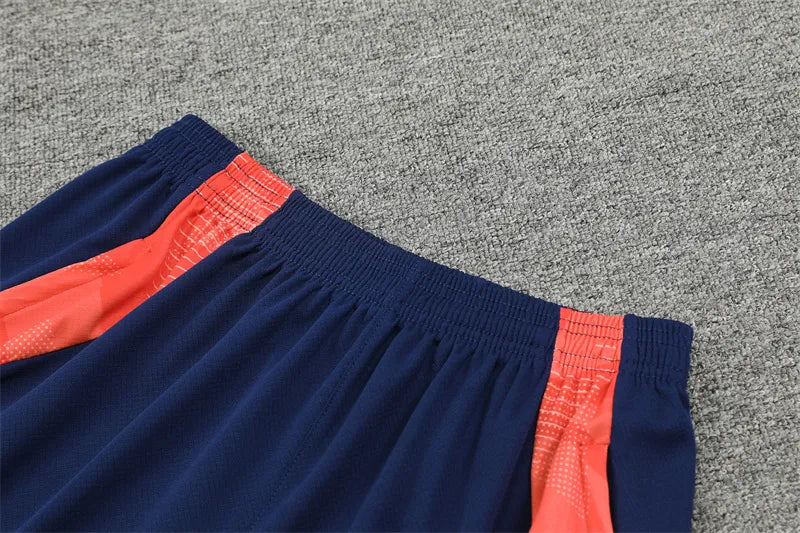 24-25 Manchester United Blue Short Sleeve Training Suit