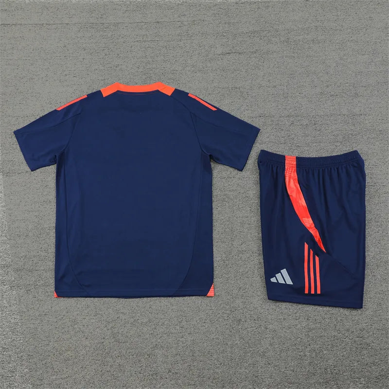 24-25 Manchester United Blue Short Sleeve Training Suit
