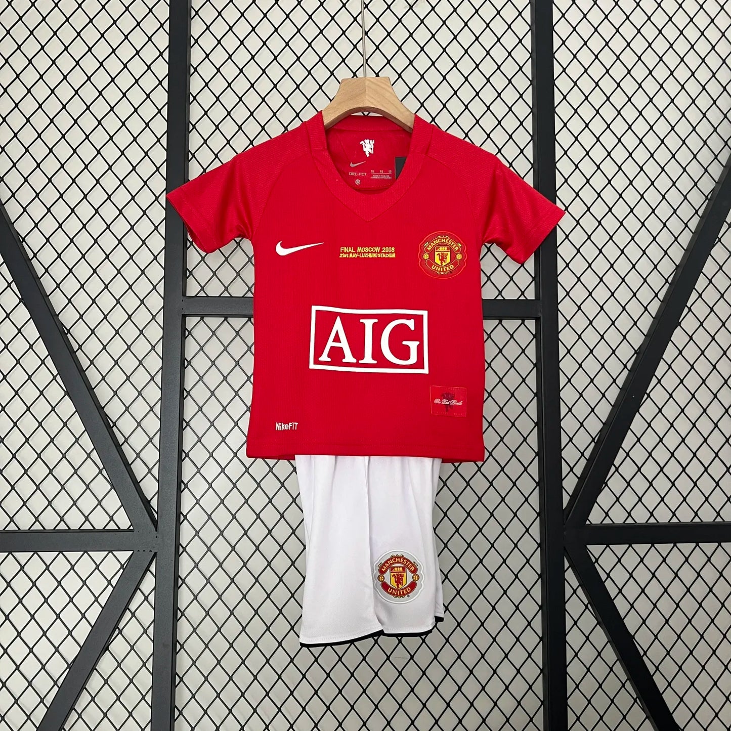 Retro 07-08 Manchester United Home Champions League Kids Kit