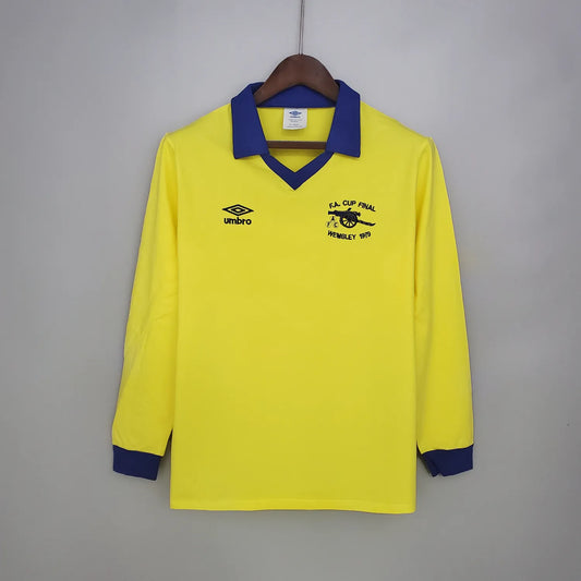 71-79 Arsenal Away Yellow Long Sleeve Retro Jersey