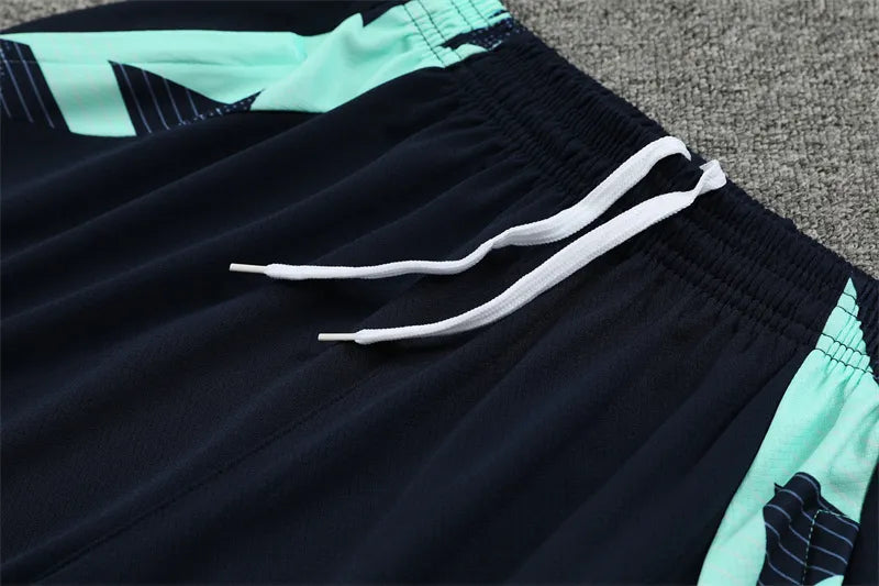 24-25 Real Madrid Blue Short Sleeve Training Suit