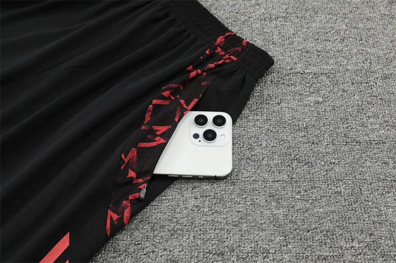 24-25 Manchester United Red Short Sleeve Training Suit