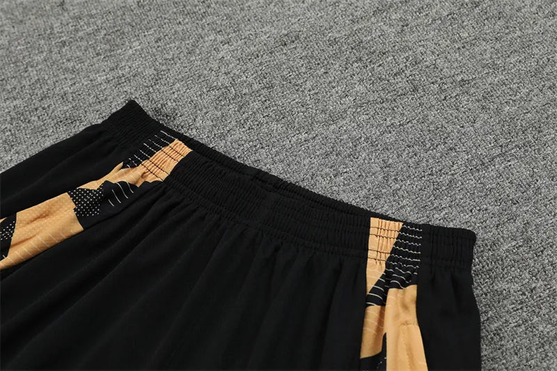 24-25 Real Madrid Black Gold Short Sleeve Training Suit